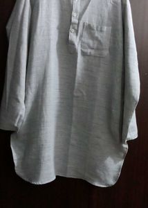 Men's Grey original khadi cotton Kurta 42 size