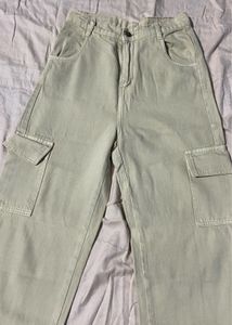 New Khaki Cargo Denim Jeans