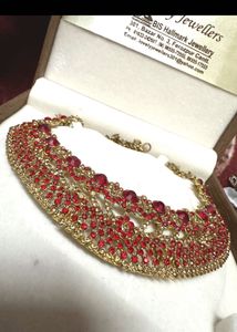 Stunning Red Indian Necklace Unused
