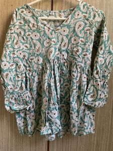 Elegant Teal Paisley Print Kurta