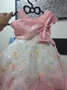 Beautiful Pink & White Party Dress