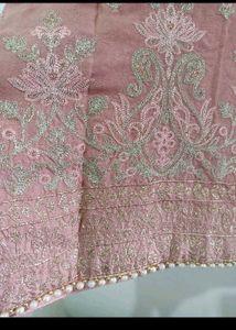 Dusty Rose Embroidered Lehenga Choli Set