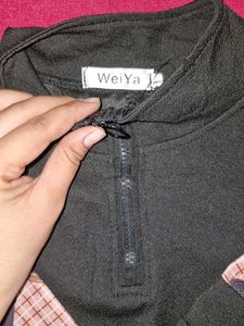 Unique Print Quarter Zip Sweatshirt