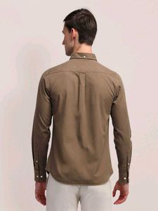 U.S. Polo Men's Classic Brown Button-Down Shirt
