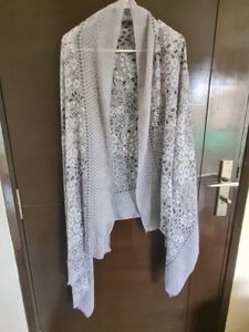 Paislei Grey Floral Print Stole
