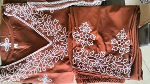 Elegant Brown Kurta Set with Dupatta