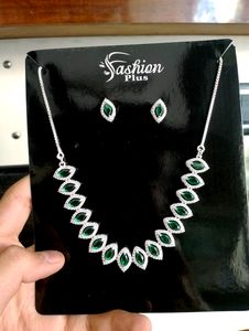 Nacklace And Earrings Combo Pure Silver