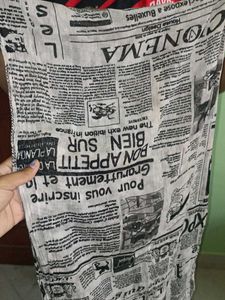 Chic Newspaper Print Scarf