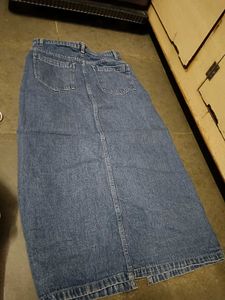 Classic Denim Maxi Skirt