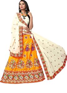 Bangalori Satin Mirror Work Lehenga Choli Set