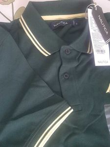 NEW WITH TAG Nautica Men's Green Polo T-Shirt