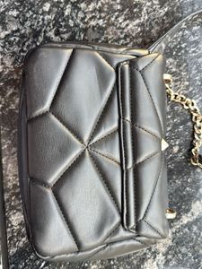 Zara Black Quilted Bag