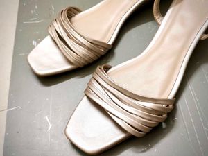'W' Rose Gold Square Toe Wedges