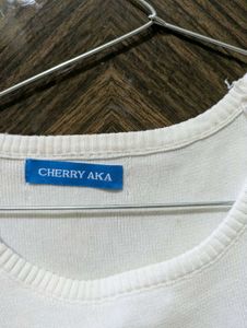 White Ribbed Tank Top