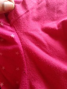 Starry Printed Pink T-Shirt for Women