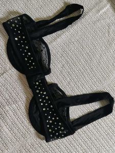 Sparkly Black Bra