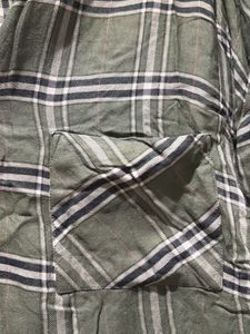 Green very soft Plaid Button-Up Shirt