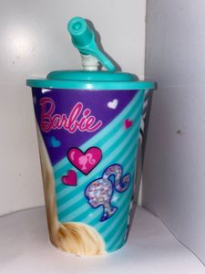 NEW Barbie Themed Sipper Cup with Straw.NOT USED