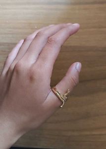 Gold-Tone Snake Ring