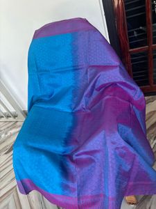 Blue &amp; Purple Saree with Blouse