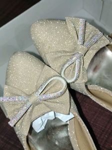 Sparkly Ballet Flats with Bow Detail buy now