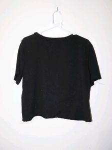 Black Cropped T-Shirt