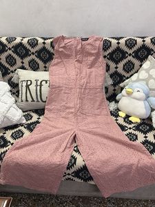 Chic Pink Eyelet Jumpsuit