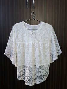 Elegant White Lace Top