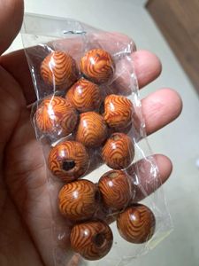 Assorted Wooden Beads.6 pack