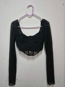 Sweetheart lace corset top