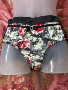 Floral Print High-Waisted Briefs