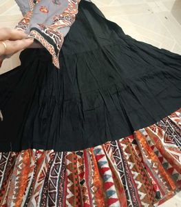 Elegant Ethnic Gown with Print
