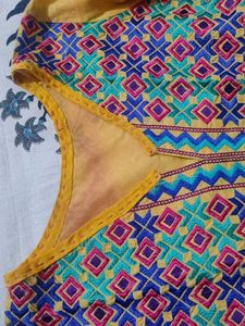 Elegant Phulkari Embroidered Kurta