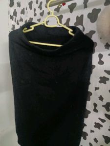 Cozy Black Knit Skirt
