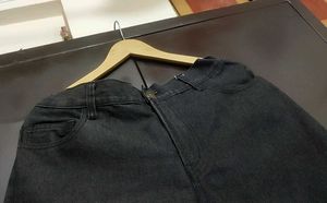 Charcoal White Dots Print Denim Jeans 34 Waist