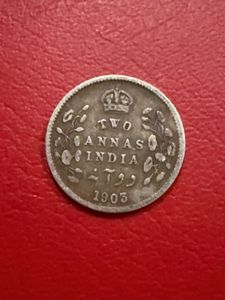 2 annas silver 1903 Edward VII