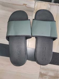 Primark Memory Foam Olive Green Slides(UK)