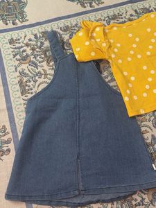 Adorable Elephant Denim Overall Dress