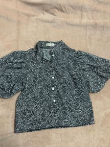 Stylish Printed Puff Sleeve Top