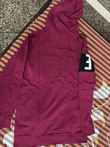 Burgundy Hoodie with Print