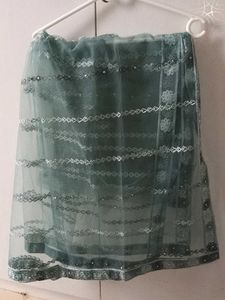 Stunning Teal Sequined Lehenga Choli