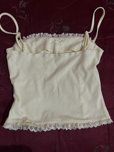 Cute Lace Trim Cami Top