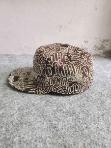 Brown All-Over Logo fitted cap