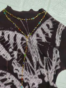 Dark Purple brown Butterfly Print fitted top