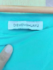 Chic Teal Ruffle Sleeve Top