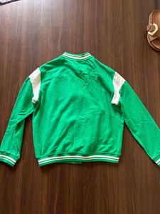 H&amp;M Unisex Green Varsity Bomber Jacket