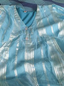 Stylish Blue Striped Kurta