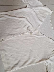 Cream Button-Down Cardigan