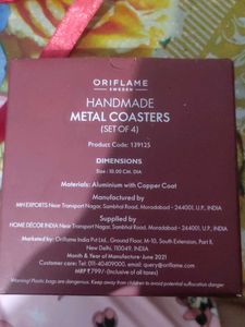 Handmade Metal Coasters - Set of 4