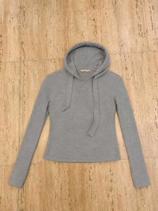 Women's Grey Hoodie Top